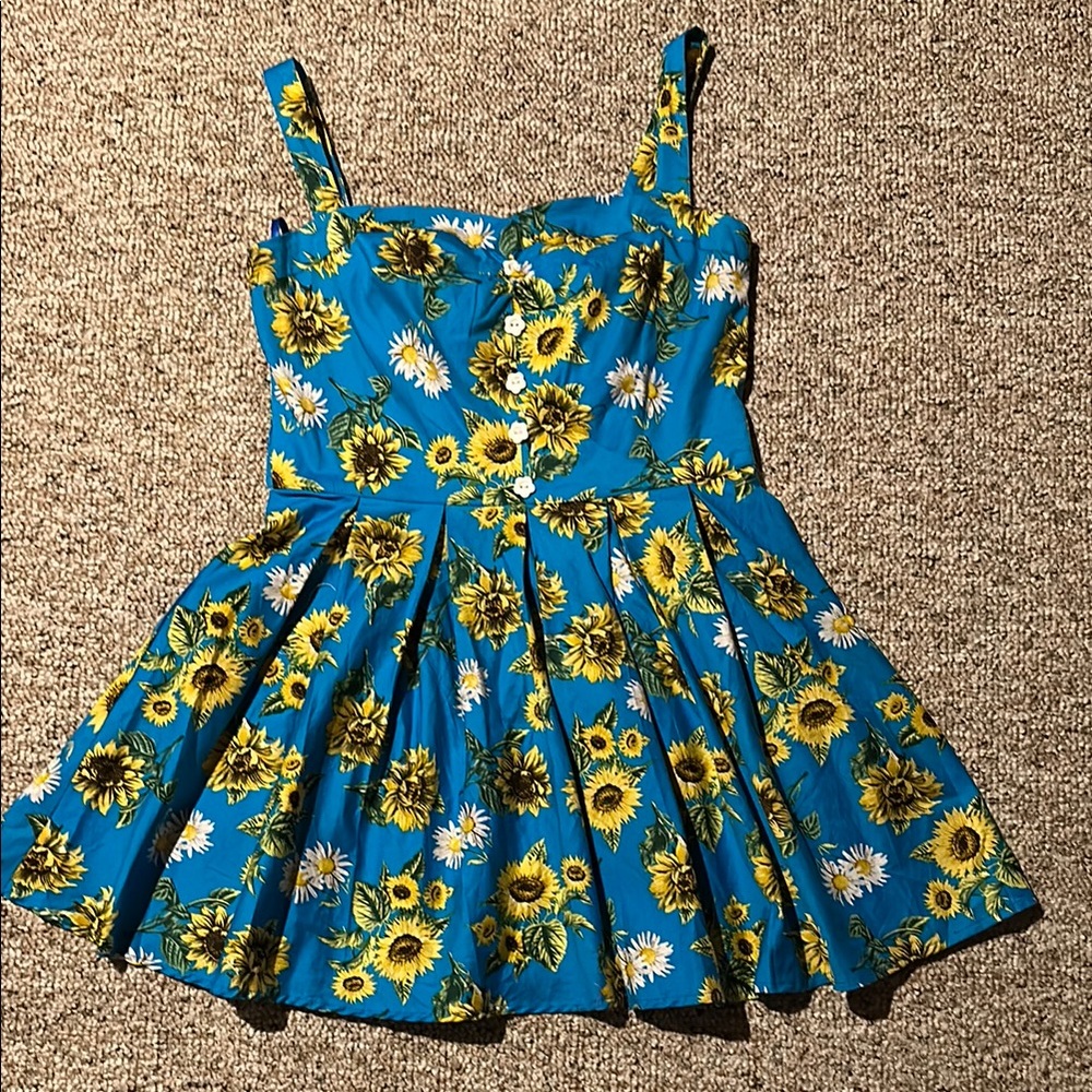 Hell Bunny Floral Sunflower Dress